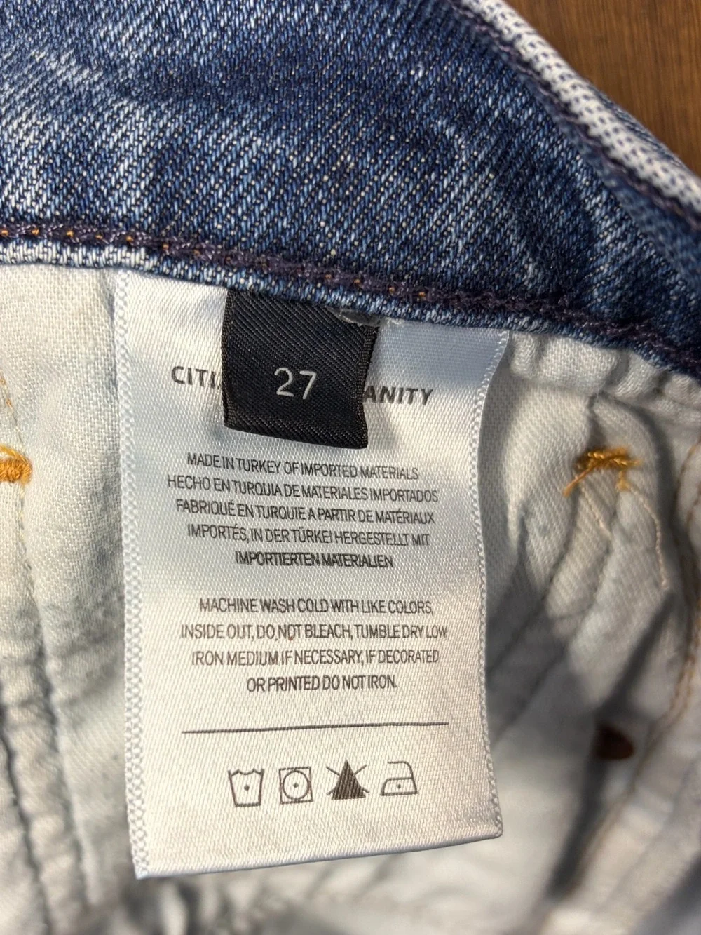 Citizens of Humanity Jolene High Rise Straight Classic Jeans Denim Size 27